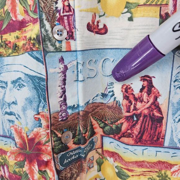 Vintage Willie Esco Shirt Mens Extra Large Indian AOP Button‎ Up Y2K Hip Hop XL - Picture 3 of 10